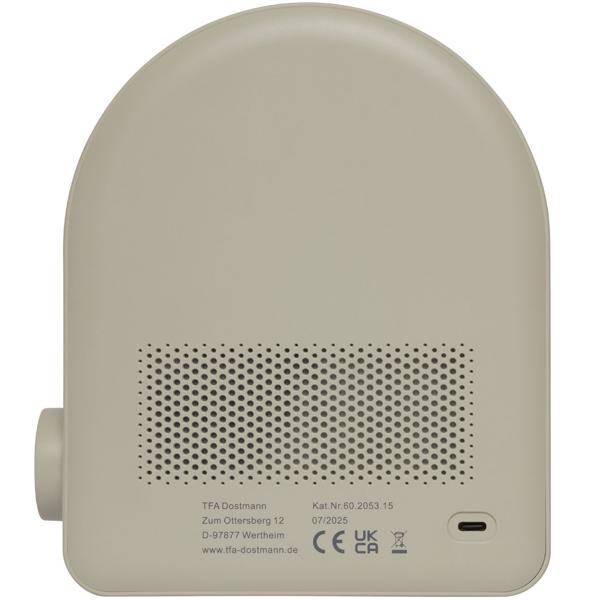 Modern digital light alarm clock with moon lamp, meteor simulation & 10 nature sounds – For gentle falling asleep, 2 alarms, 16x6.9x18.4 cm