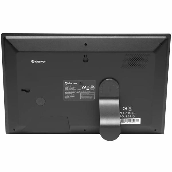 Cadre photo intelligent 10,1“ Wi‑Fi avec app Frameo & écran tactile IPS, noir – partagez vidéos et photos directement avec la famille, mémoire 16 Go