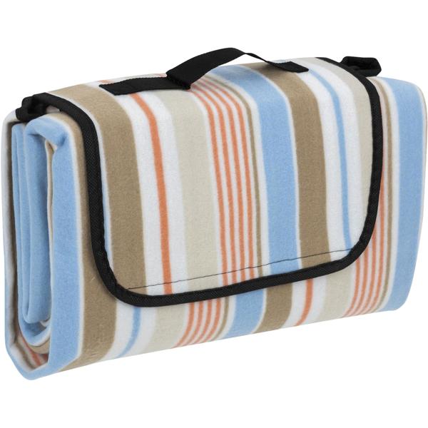 Foldable beach and picnic blanket, water-repellent, 170 x 130 cm – outdoor blanket with shoulder strap, for outdoors, camping, beach, park, festivals & picnics