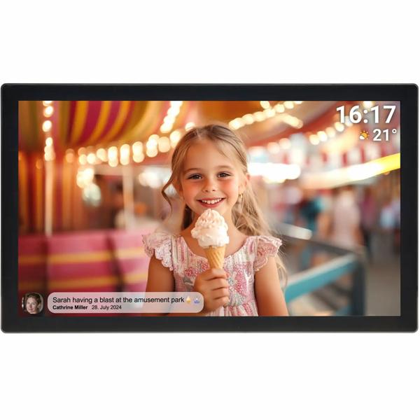 Elegant 31.5-inch photo frame with Full HD touchscreen, 32GB memory and Frameo app for easy sharing of your photos & videos