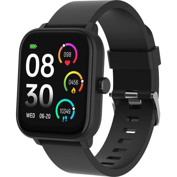 Waterproof GPS smartwatch with phone function, black: accurately measures heart rate & blood oxygen – top fitness watch for sport & everyday life