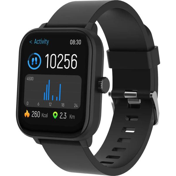 Waterproof GPS smartwatch with phone function, black: accurately measures heart rate & blood oxygen – top fitness watch for sport & everyday life