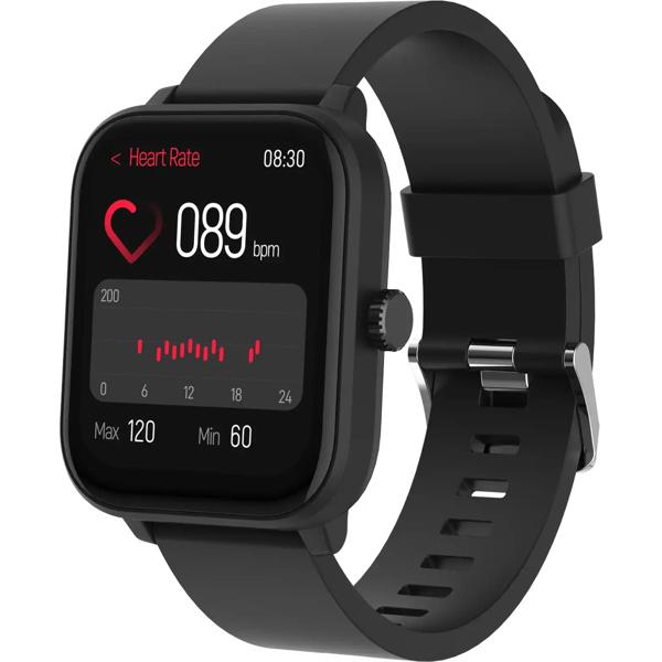 Waterproof GPS smartwatch with phone function, black: accurately measures heart rate & blood oxygen – top fitness watch for sport & everyday life