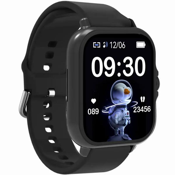 Smartwatch Bluetooth 1,44“ : fitness tracker avec mesure de la fréquence cardiaque, fonction téléphone et écran full touch, montre de fitness noire