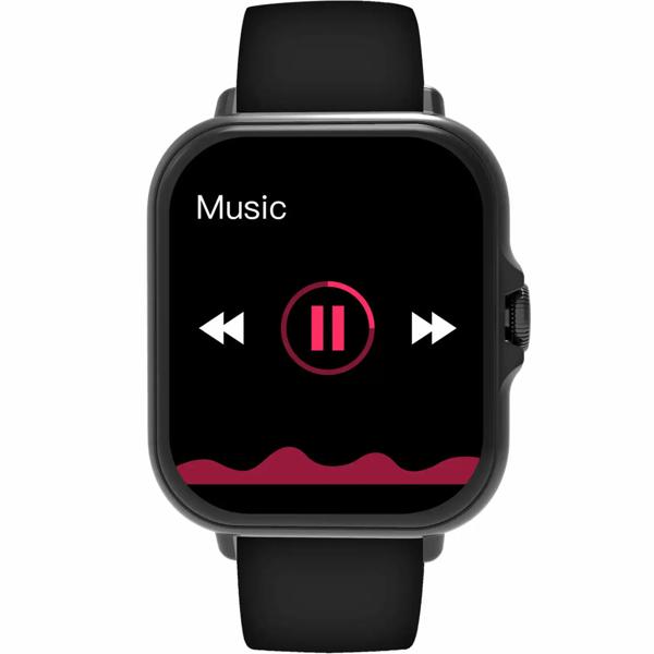 Smartwatch Bluetooth 1,44“ : fitness tracker avec mesure de la fréquence cardiaque, fonction téléphone et écran full touch, montre de fitness noire