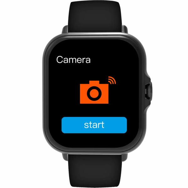 Smartwatch Bluetooth 1,44“ : fitness tracker avec mesure de la fréquence cardiaque, fonction téléphone et écran full touch, montre de fitness noire