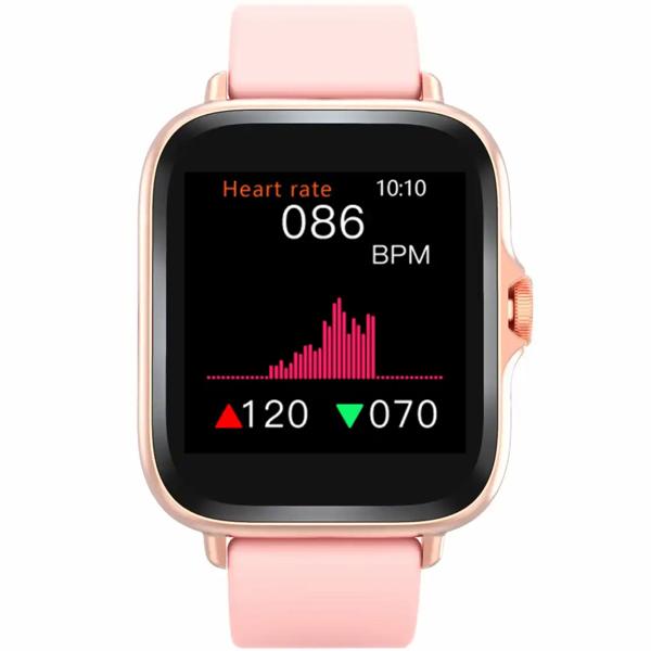 Bluetooth smartwatch 1.44“: fitness tracker with heart rate monitoring, sleep tracking, call function & full touch display, pink fitness watch