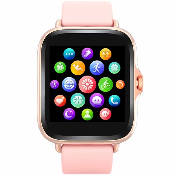 Bluetooth smartwatch 1.44“: fitness tracker with heart rate monitoring, sleep tracking, call function & full touch display, pink fitness watch