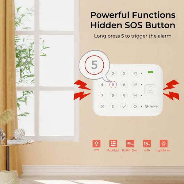 Smart Home 4G Alarmanlage: WLAN Funk Alarmsystem mit App, Alexa & Google Assistant kompatibel, inkl. Bewegungsmelder & Türsensor