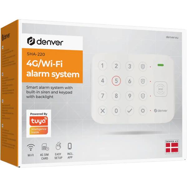 Smart Home 4G Alarmanlage: WLAN Funk Alarmsystem mit App, Alexa & Google Assistant kompatibel, inkl. Bewegungsmelder & Türsensor