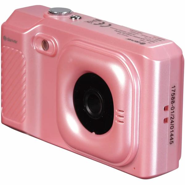 Appareil photo numérique 48 MP & Full HD 1080p rose, avec écran LCD 2,8“ et zoom 16x – compagnon compact pour des photos de voyage nettes et des vidéos de famille