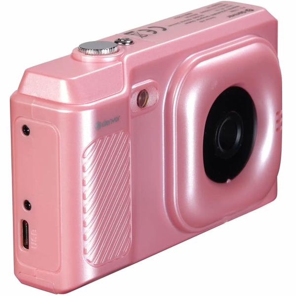 Appareil photo numérique 48 MP & Full HD 1080p rose, avec écran LCD 2,8“ et zoom 16x – compagnon compact pour des photos de voyage nettes et des vidéos de famille