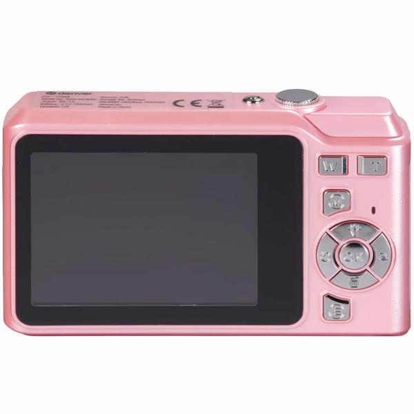 Appareil photo numérique 48 MP & Full HD 1080p rose, avec écran LCD 2,8“ et zoom 16x – compagnon compact pour des photos de voyage nettes et des vidéos de famille