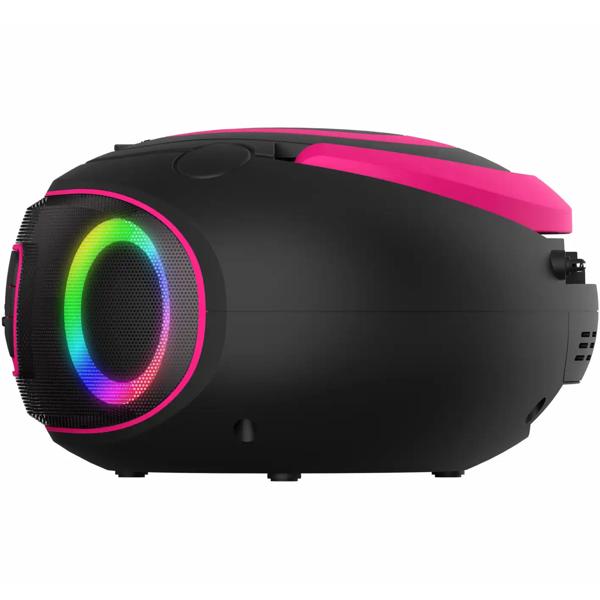 Boombox avec radio DAB+/FM, fonction Bluetooth, USB, lecteur CD et entrée AUX, rose – votre compagnon idéal pour profiter de votre musique