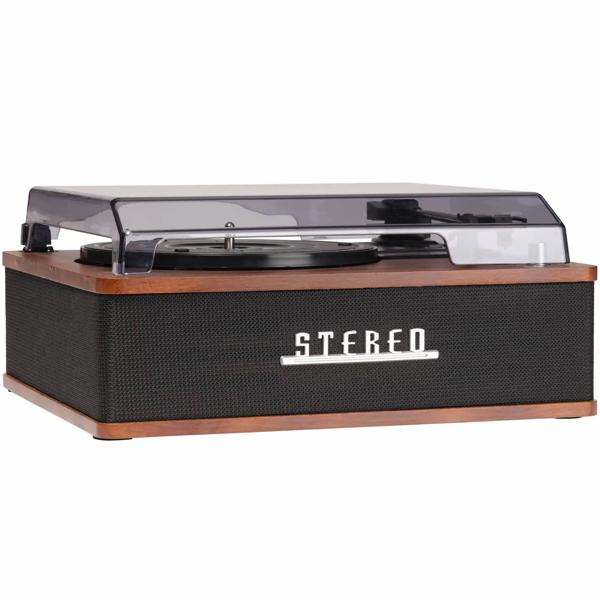 Retro record player with Bluetooth & integrated speakers – Elegant vinyl design, 3 speeds, line‑out – Vintage music system