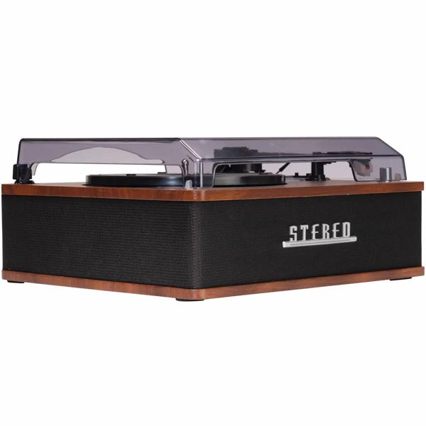Retro record player with Bluetooth & integrated speakers – Elegant vinyl design, 3 speeds, line‑out – Vintage music system