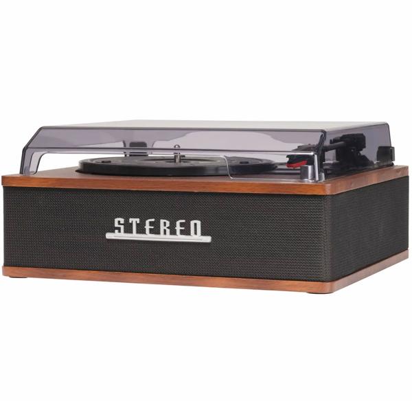Retro record player with Bluetooth & integrated speakers – Elegant vinyl design, 3 speeds, line‑out – Vintage music system