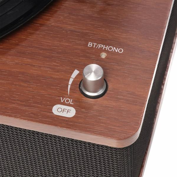 Retro record player with Bluetooth & integrated speakers – Elegant vinyl design, 3 speeds, line‑out – Vintage music system