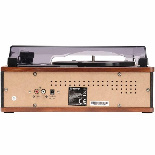 Retro record player with Bluetooth & integrated speakers – Elegant vinyl design, 3 speeds, line‑out – Vintage music system