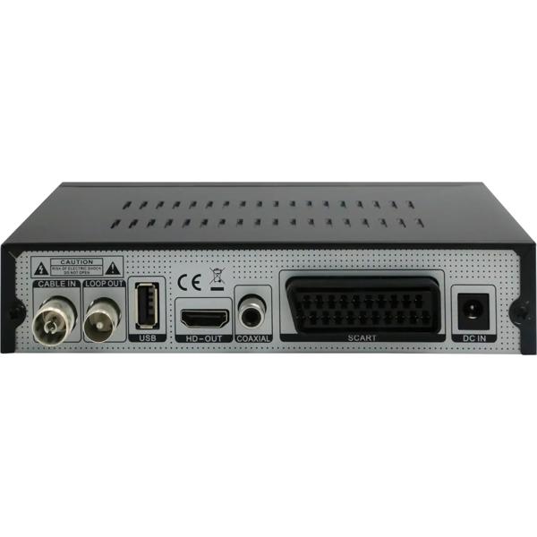 HD DVB-C cable receiver with PVR recording function, HDMI, SCART, USB 2.0, EPG, media player, Full HD 1080p set-top box for unencrypted digital cable channels