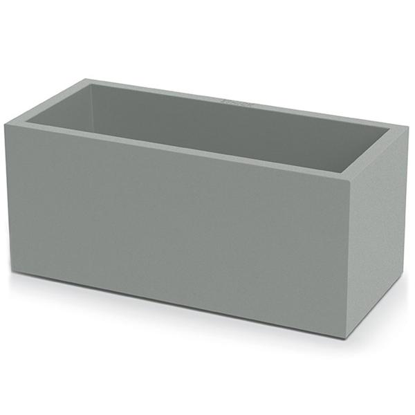 Blumentopf Rechteckig 58cm in Beton-Grau, Pflanzkasten 21L aus Kunststoff für Innen & Aussen, Frostsicher & UV-Beständig, Leichtgewicht