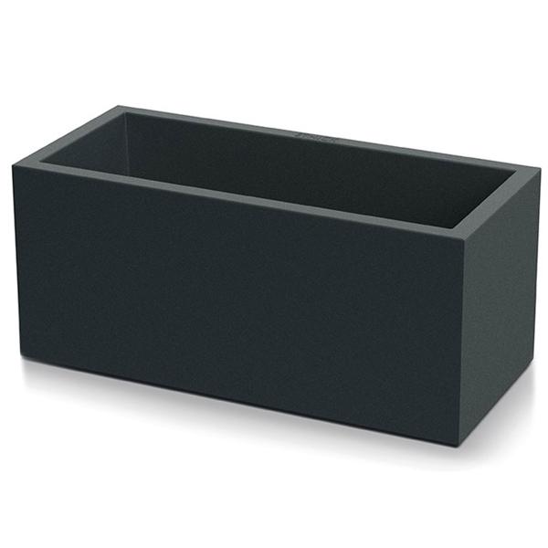 Blumentopf Rechteckig 58cm in Anthrazit, Pflanzkasten 21L aus Kunststoff für Innen & Aussen, Frostsicher & UV-Beständig, Leichtgewicht