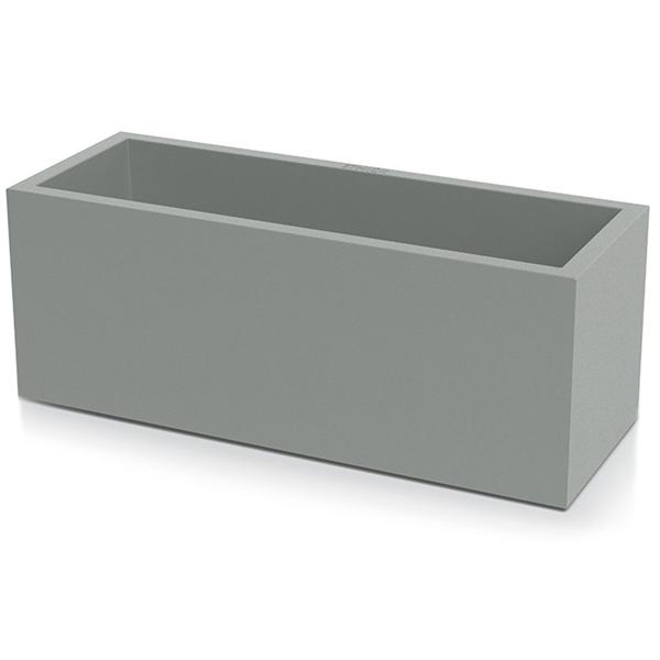 Blumentopf Rechteckig 58cm in Beton-Grau, Pflanzkasten 35L aus Kunststoff für Innen & Aussen, Frostsicher & UV-Beständig, Leichtgewicht