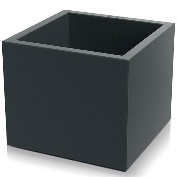 Blumentopf Quadratisch 47cm in Anthrazit, Pflanzkasten 51L aus Kunststoff für Innen & Aussen, Frostsicher & UV-Beständig, Leichtgewicht