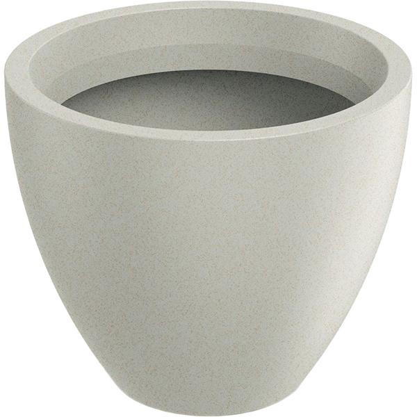 Moderner Pflanzkübel Rund Ø58cm in Sand, Blumentopf 86L aus Kunststoff für Innen & Aussen, Frostsicher & UV-Beständig, Leichtgewicht