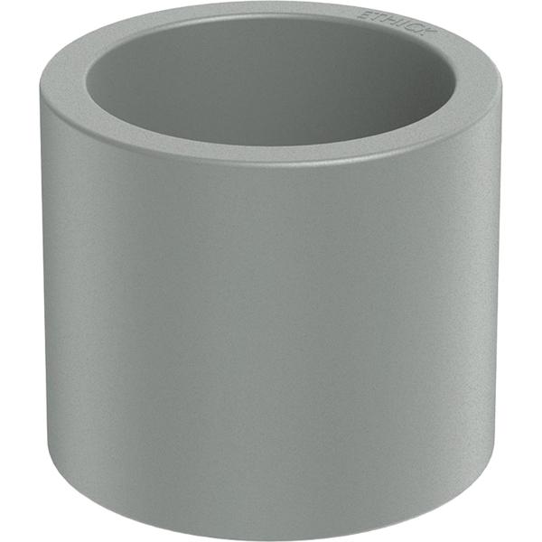 Moderner Blumentopf Rund Ø38cm in Beton-Grau, Pflanzkübel 19L aus Kunststoff für Innen & Aussen, Frostsicher & UV-Beständig, Leichtgewicht