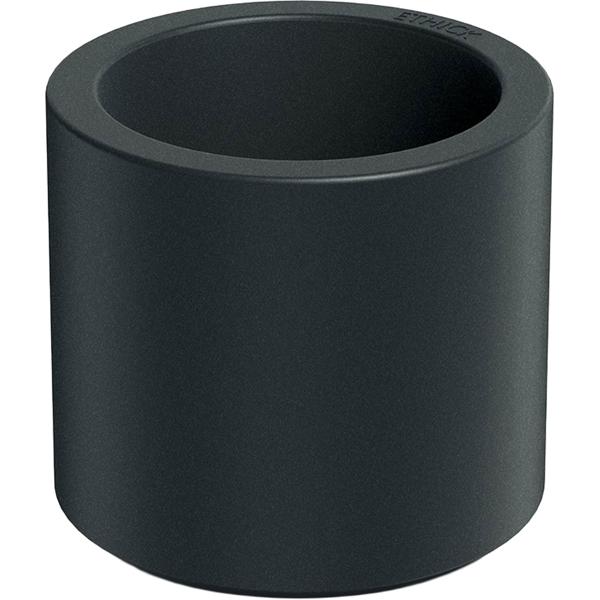 Moderner Blumentopf Rund Ø38cm in Anthrazit, Pflanzkübel 19L aus Kunststoff für Innen & Aussen, Frostsicher & UV-Beständig, Leichtgewicht