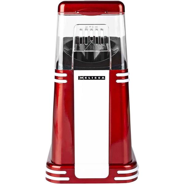 Vintage Popcorn Maker, red-white, hot air – retro design for quick, low-fat popcorn at home