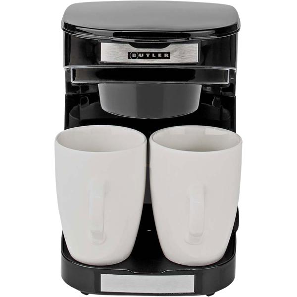Compact filter coffee machine with auto shut‑off, incl. 2 cups – ideal for home & office, aromatic coffee enjoyment, 450 W, space‑saving