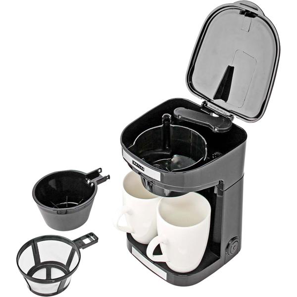 Compact filter coffee machine with auto shut‑off, incl. 2 cups – ideal for home & office, aromatic coffee enjoyment, 450 W, space‑saving