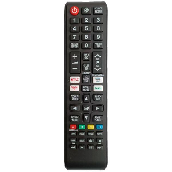 Replacement remote control for Samsung TV - Compatible with all Samsung Smart TVs - Ready to use immediately without programming, TV remote