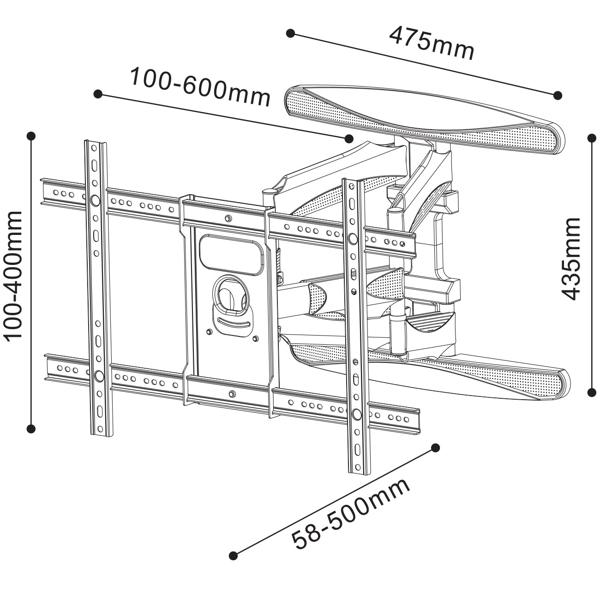 Robust 40–80 inch TV wall mount, swivelling & tilting – universal premium bracket for secure hold & perfect home cinema experience