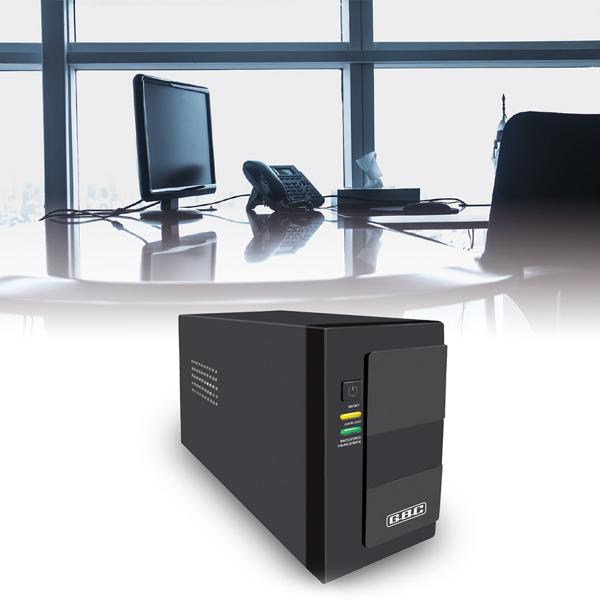 UPS Uninterruptible Power Supply 800VA 480W, AVR voltage regulator, 2x IEC, 12V 9Ah battery, backup for PC router IT, 2–6 ms response time