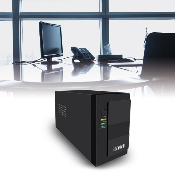 UPS Uninterruptible Power Supply 1200VA 720W, AVR voltage regulator, 2x IEC, 12V 9Ah battery, backup for PC router IT, 2–6 ms response time