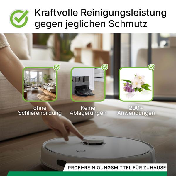 2er-Set Effektives Bodenreiniger Konzentrat für Wischroboter-Reinigungsstationen, Frühlingsduft, vegan, 1 L, biologisch abbaubar, schnell trocknend