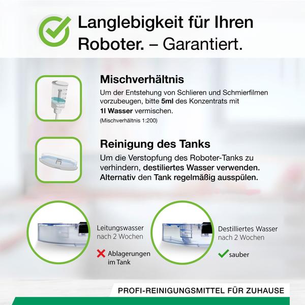 2er-Set Holz-Bodenreiniger-Konzentrat für Wischroboter, Zitronenduft, vegan, 1 L, biologisch abbaubar, schnell trocknend