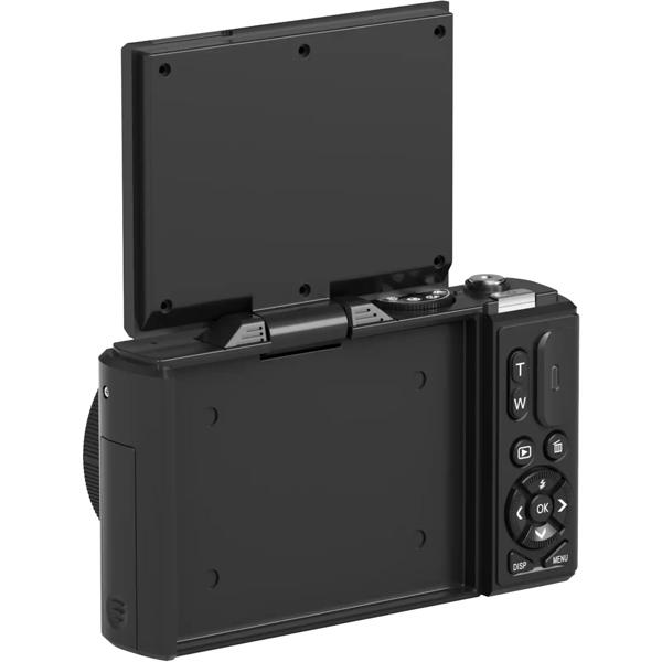 Compact 5K WiFi digital camera with 18x zoom, 75 MP photo resolution & 180° flip screen – ideal vlogging camera for YouTube & live streams