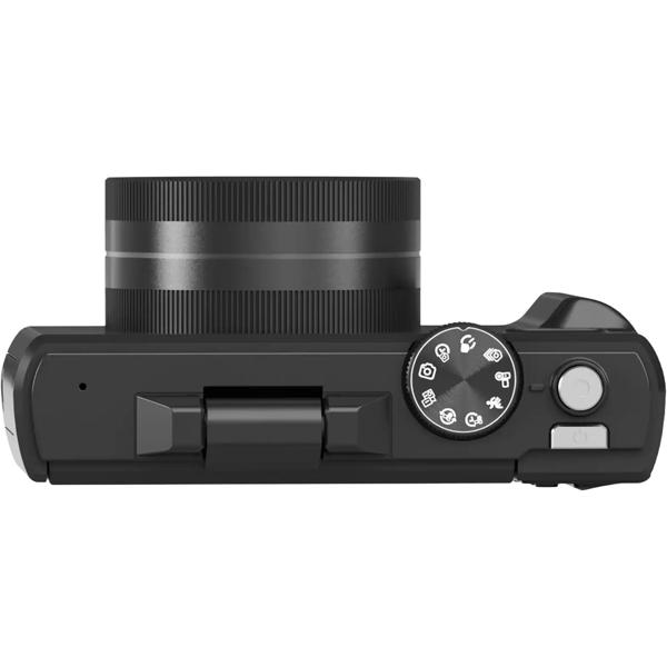 Compact 5K WiFi digital camera with 18x zoom, 75 MP photo resolution & 180° flip screen – ideal vlogging camera for YouTube & live streams