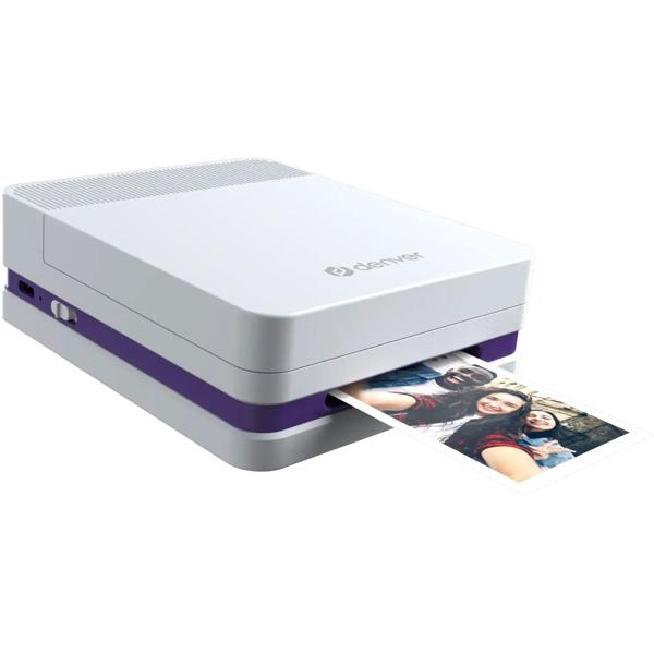 Mobile Bluetooth colour printer – portable mini photo printer for photos, stickers & tattoos, incl. battery & app, for iOS & Android, white