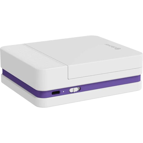 Mobile Bluetooth colour printer – portable mini photo printer for photos, stickers & tattoos, incl. battery & app, for iOS & Android, white