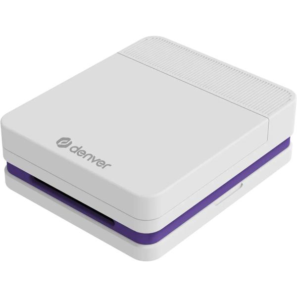 Mobile Bluetooth colour printer – portable mini photo printer for photos, stickers & tattoos, incl. battery & app, for iOS & Android, white