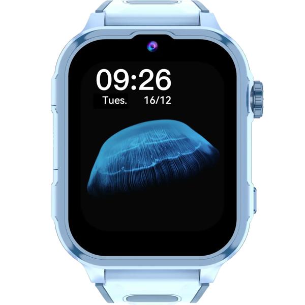 Robust blue kids‘ smartwatch with 4G video calls and precise GPS tracker – waterproof watch with SOS function and camera for maximum safety