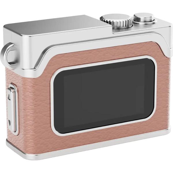 Mini Full HD digital camera keyring, 3.1 x 4.8 x 2.15 cm, pink: cute retro camera for kids & travel. 12 MP photos & 1080P videos
