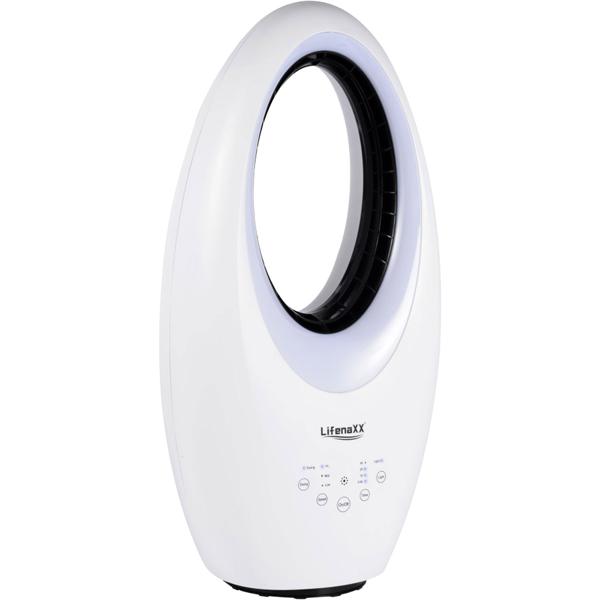 Bladeless fan with LED: modern tower fan with remote control, oscillation & timer – perfect for cooler, fresher days