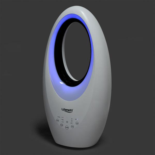 Bladeless fan with LED: modern tower fan with remote control, oscillation & timer – perfect for cooler, fresher days