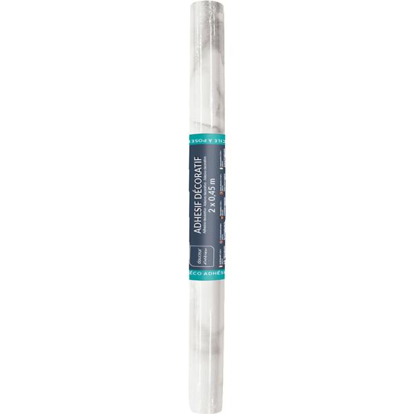 Hochwertige Klebefolie Weisser Marmor – Moderne Dekofolie, selbstklebend, 45cmx200cm